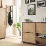 Piazza Wall-Mounted Coat Rack Light Oak Decor Black 2