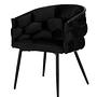 Armlehnenstuhl OMAK Samt Eisen Schwarz 1