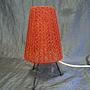 Vintage Tischlampe Dreibeinig Rot 50er Jahre 1