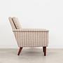 Vintage Chair Teak Wood Textile Grey 1970s 13