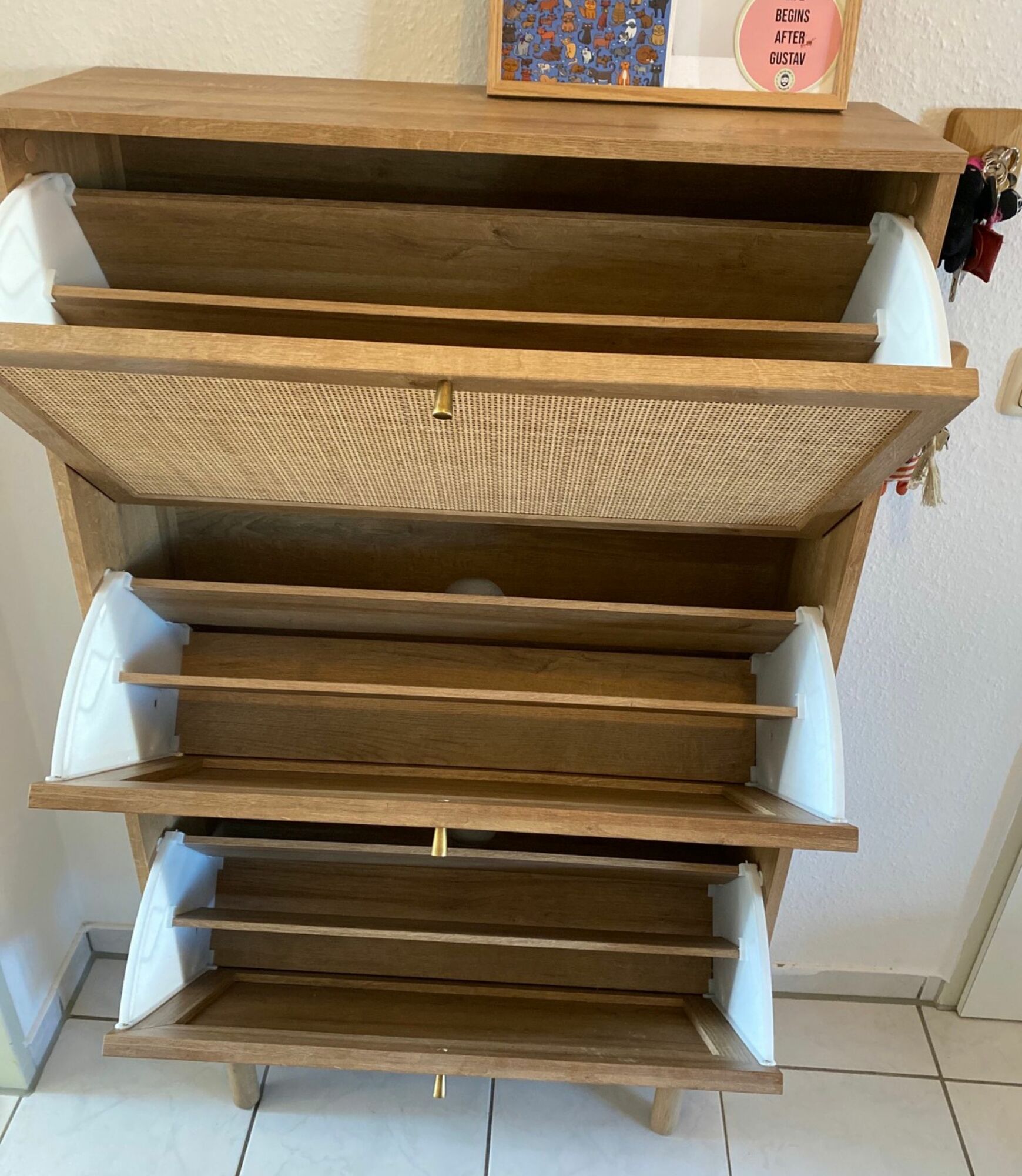 Schuhschrank Holz Braun 2