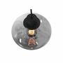 Pendant light 3-bulb glass aluminum black 4