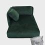 Ellis Récamiere abnehmbare Armlehne Velour Lux Dark Green 6