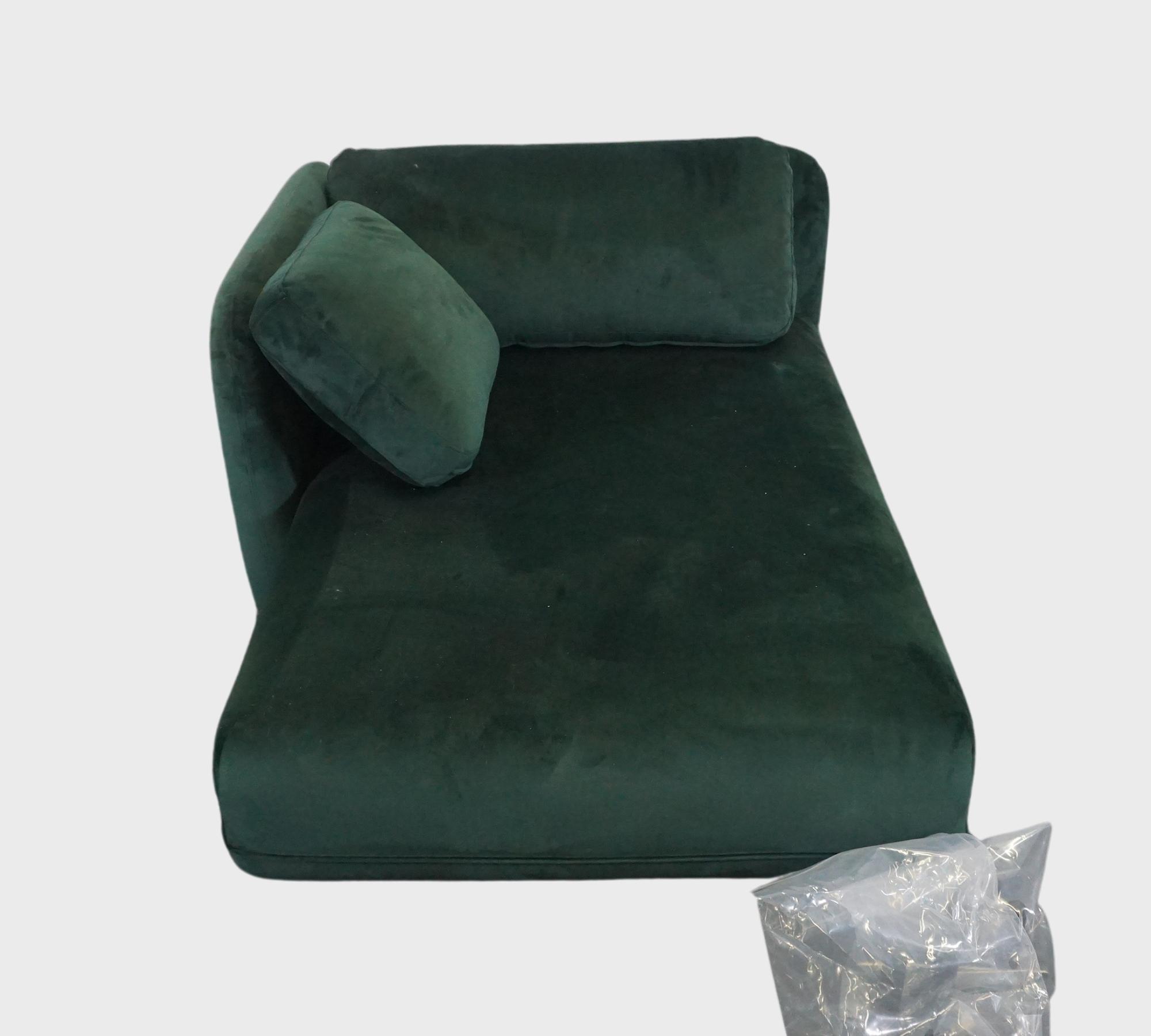 Ellis Récamiere abnehmbare Armlehne Velour Lux Dark Green 6