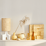 Burokko Wanddekoration Handarbeit Ecomix Gold 1