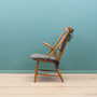 Vintage armchair beech fabric brown 1960s 3