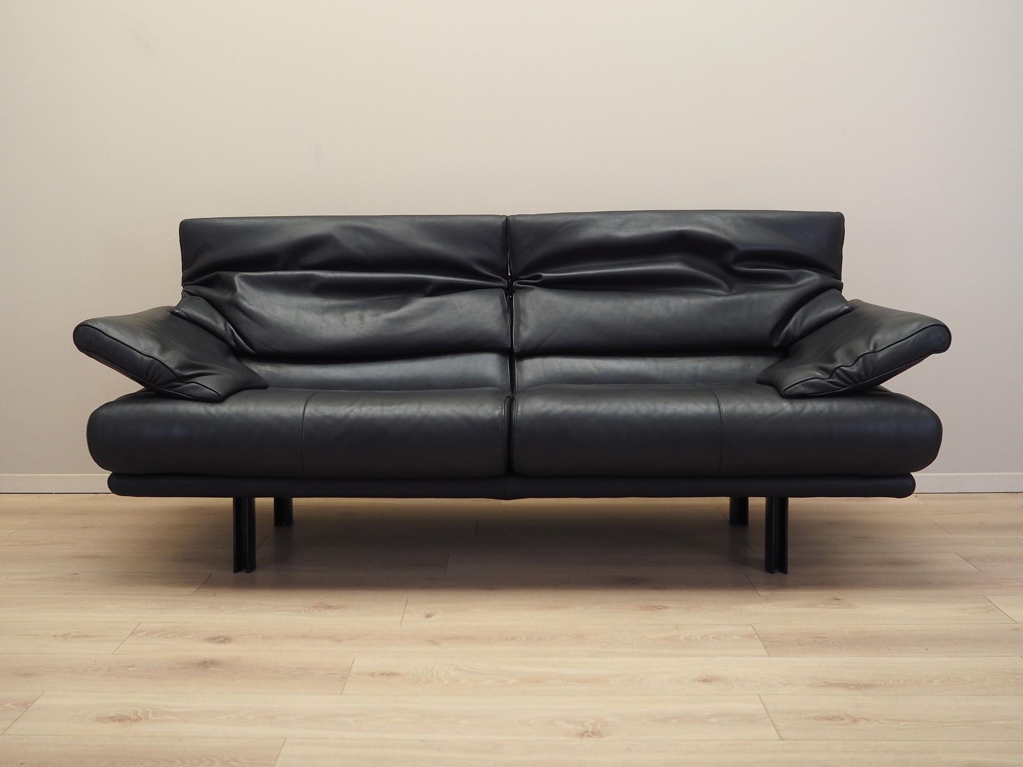 Alanda Sofa Leder 1980er Jahre 1