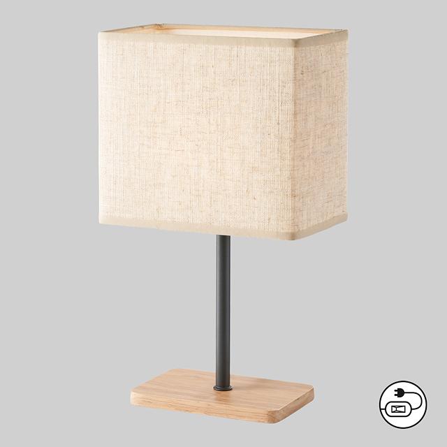Tischleuchte Bozen Schwarz Beige 2