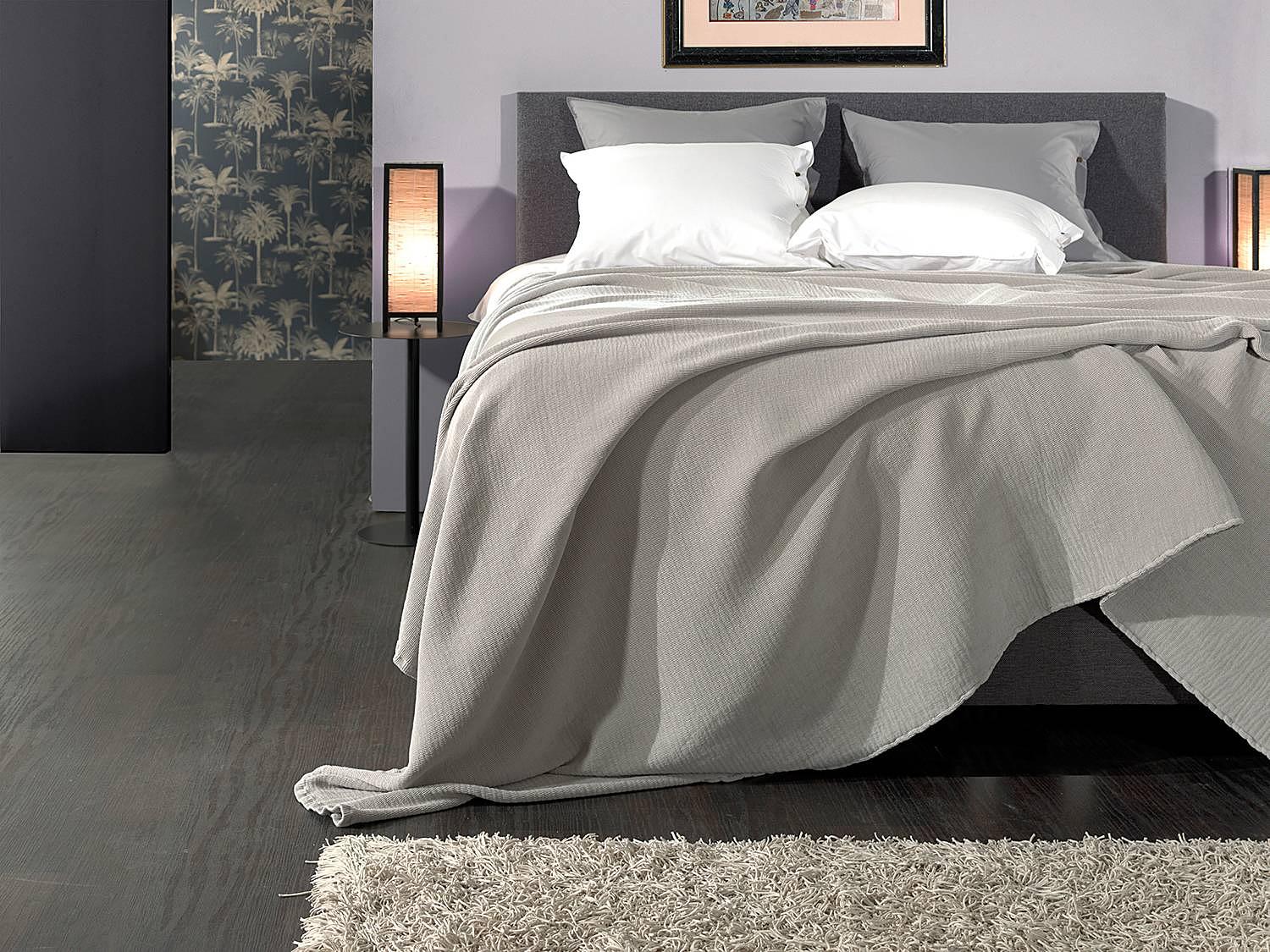 Ica Tagesdecke Baumwolle Lichtgrau 260 x 180 cm 4