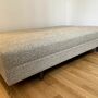 Sofa 2-Sitzer Schlaffunktion Webstoff Beige  2