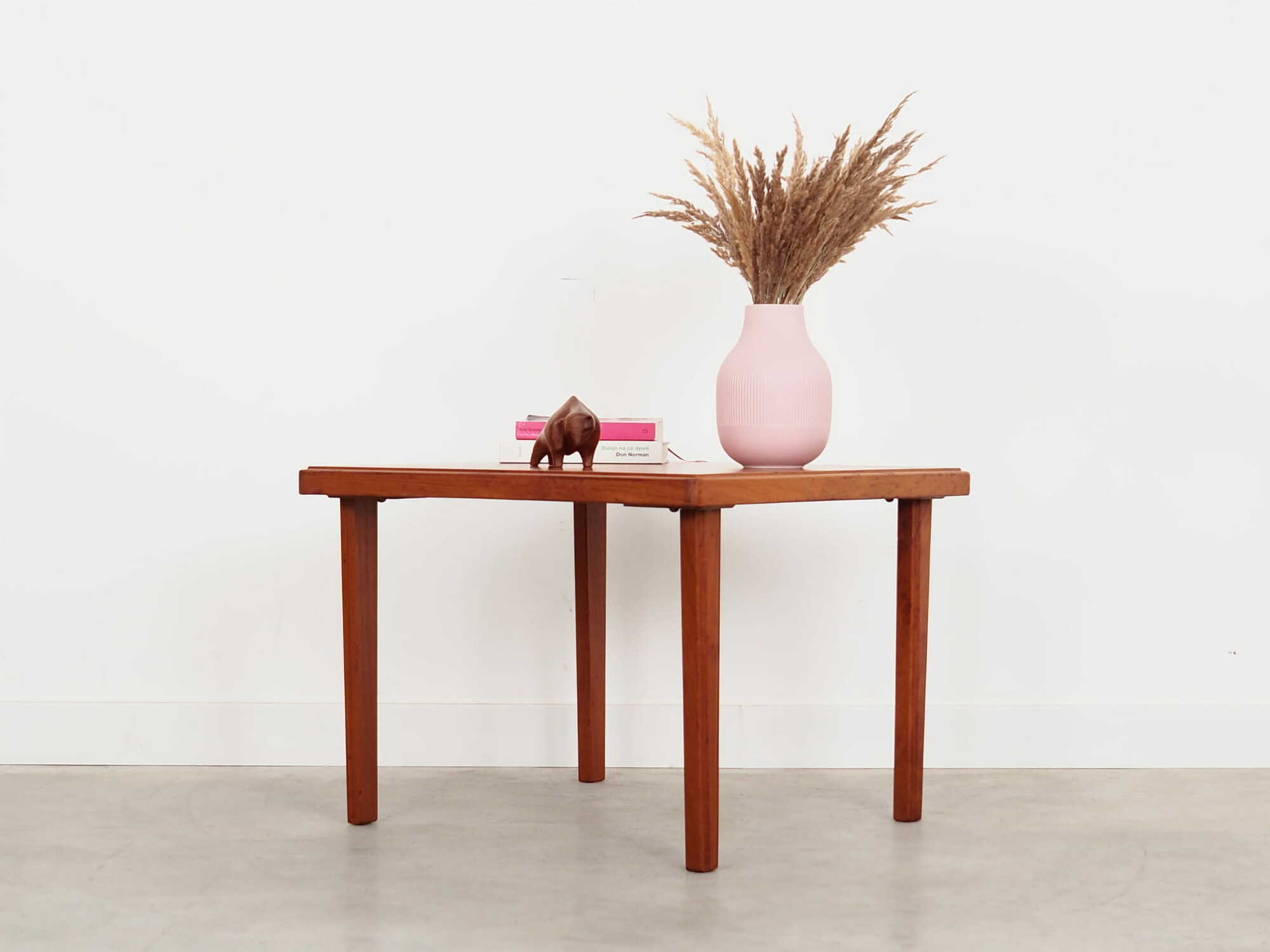 Vintage side table teak brown 1970s 2
