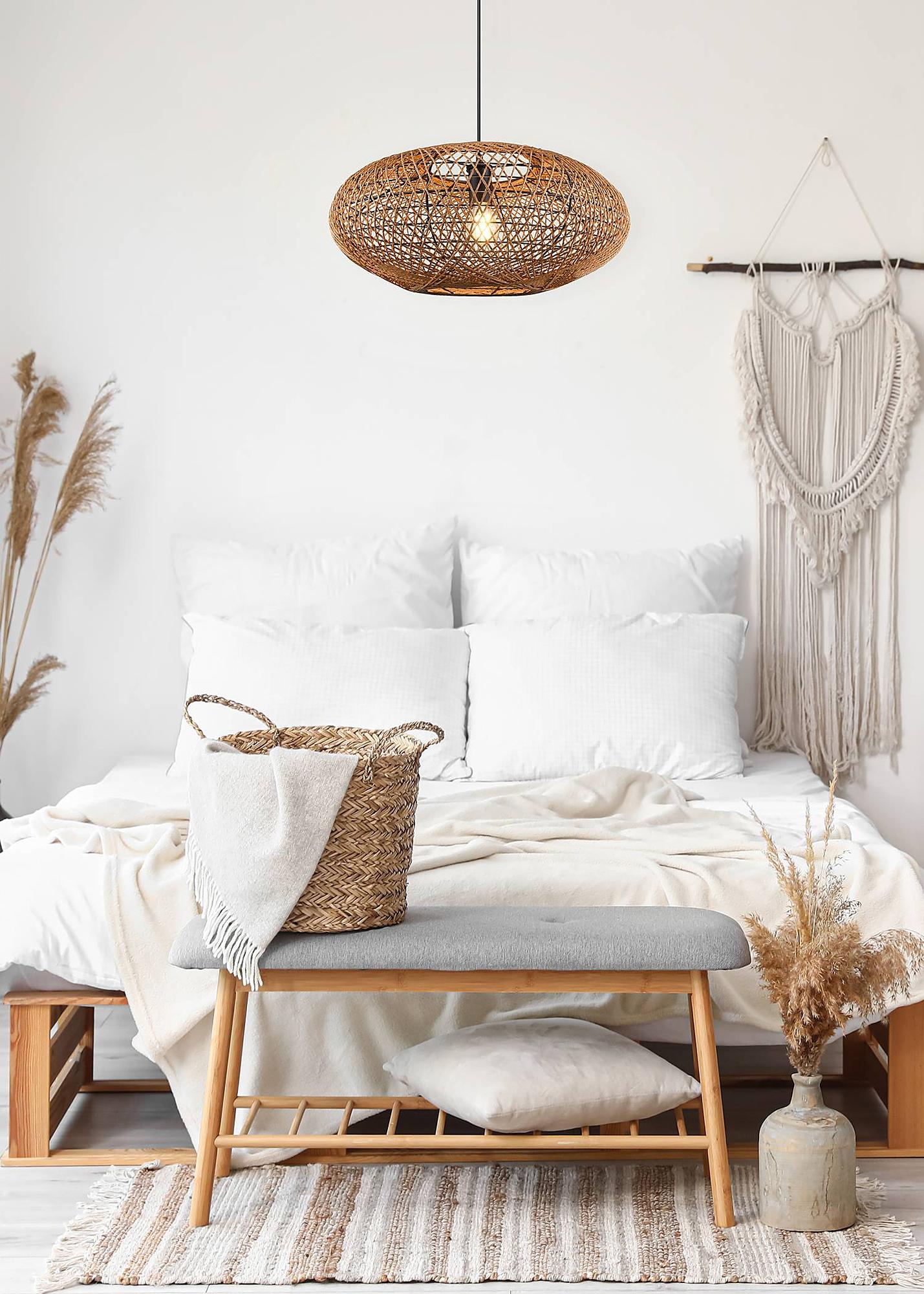 Pendelleuchte Hedda Rattan Stahl 3