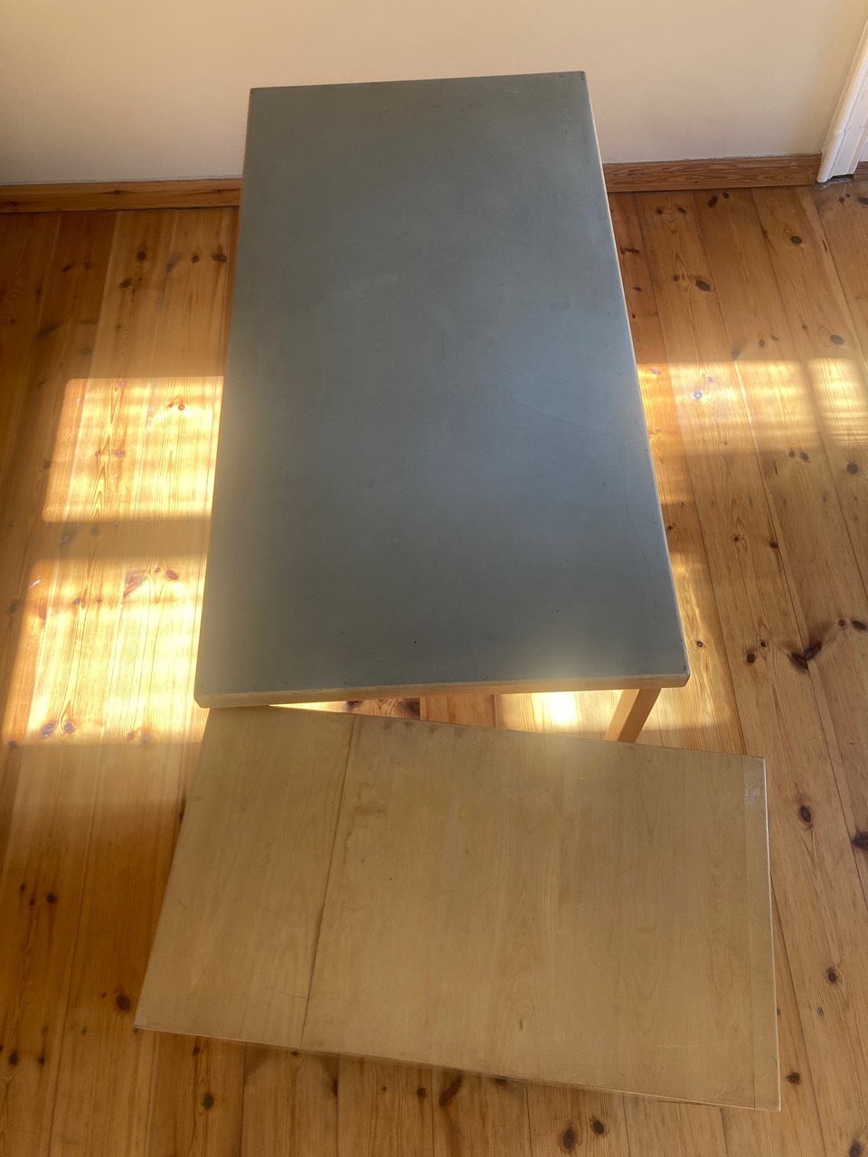 Vintage Alvar Aalto L-leg Schreibtisch & Rollcontainer Natur 4