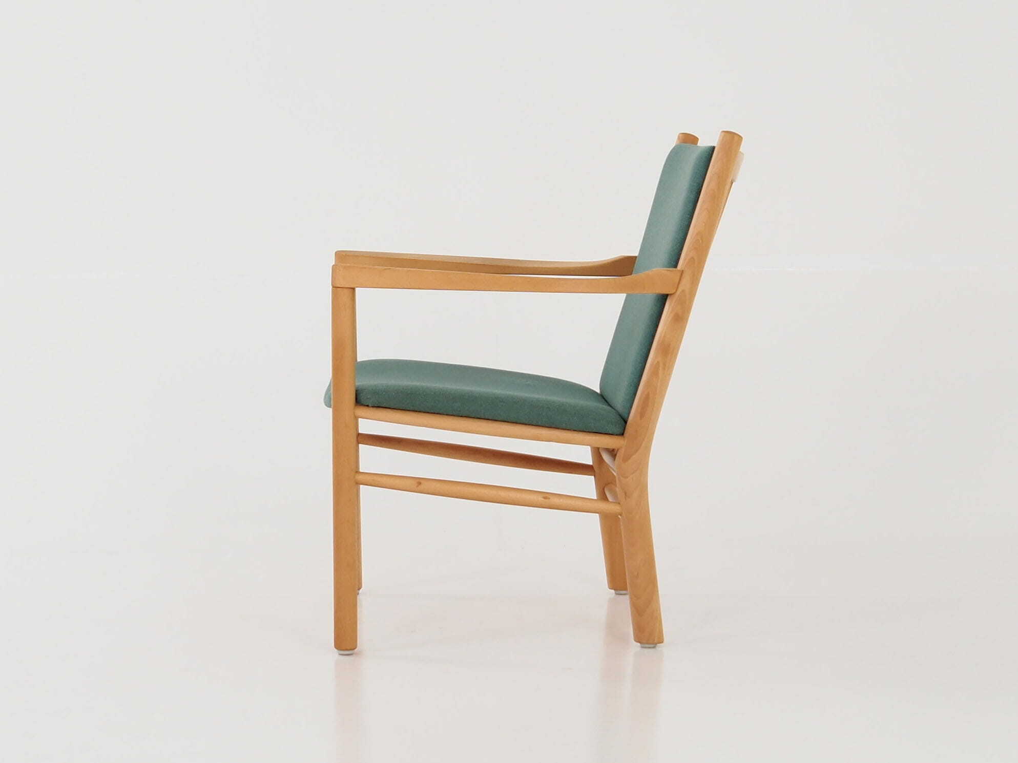 Vintage chair Beech wood Green 1970s 3