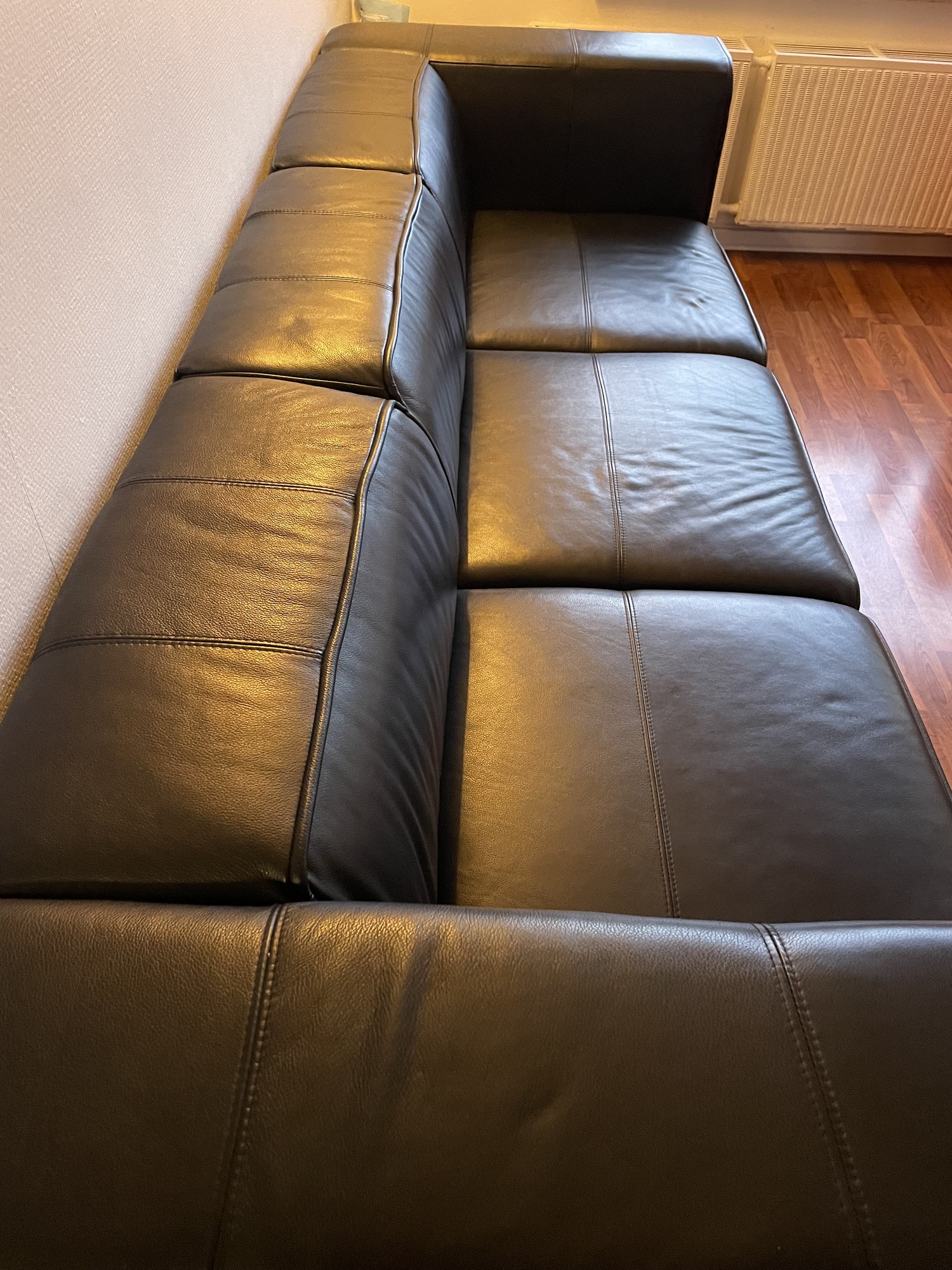 Carmo Sofa 3-Sitzer Leder Schwarz 6