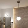 Pendelleuchte Gove Opalglas Chrom 3