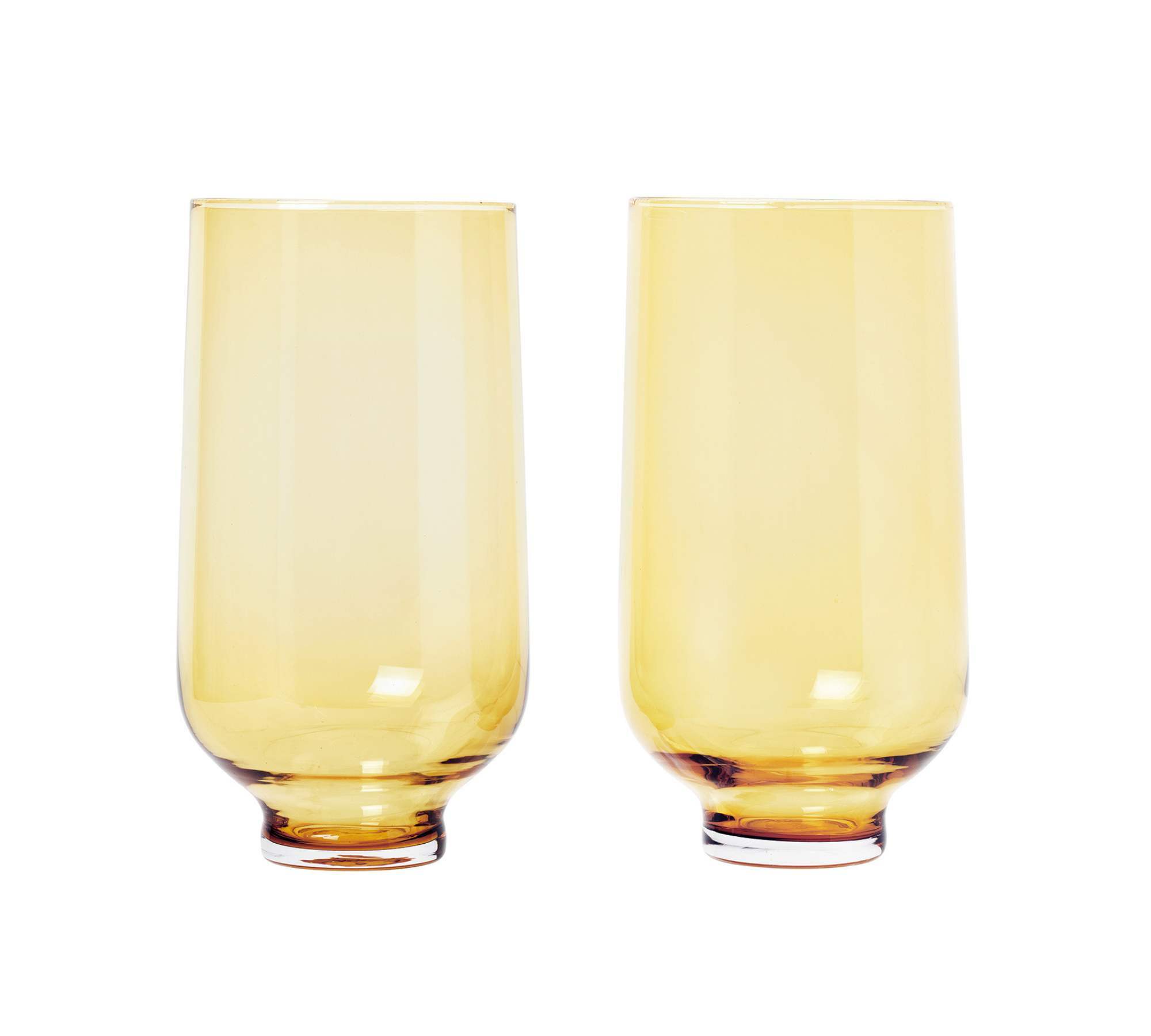 2x Trinkglas Flow Glas Gold 0