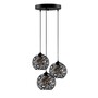 Pendant lamp with 3 elements Black Metal Large 2