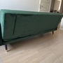 Schlafsofa 3-Sitzer Samt Metall Grün 4
