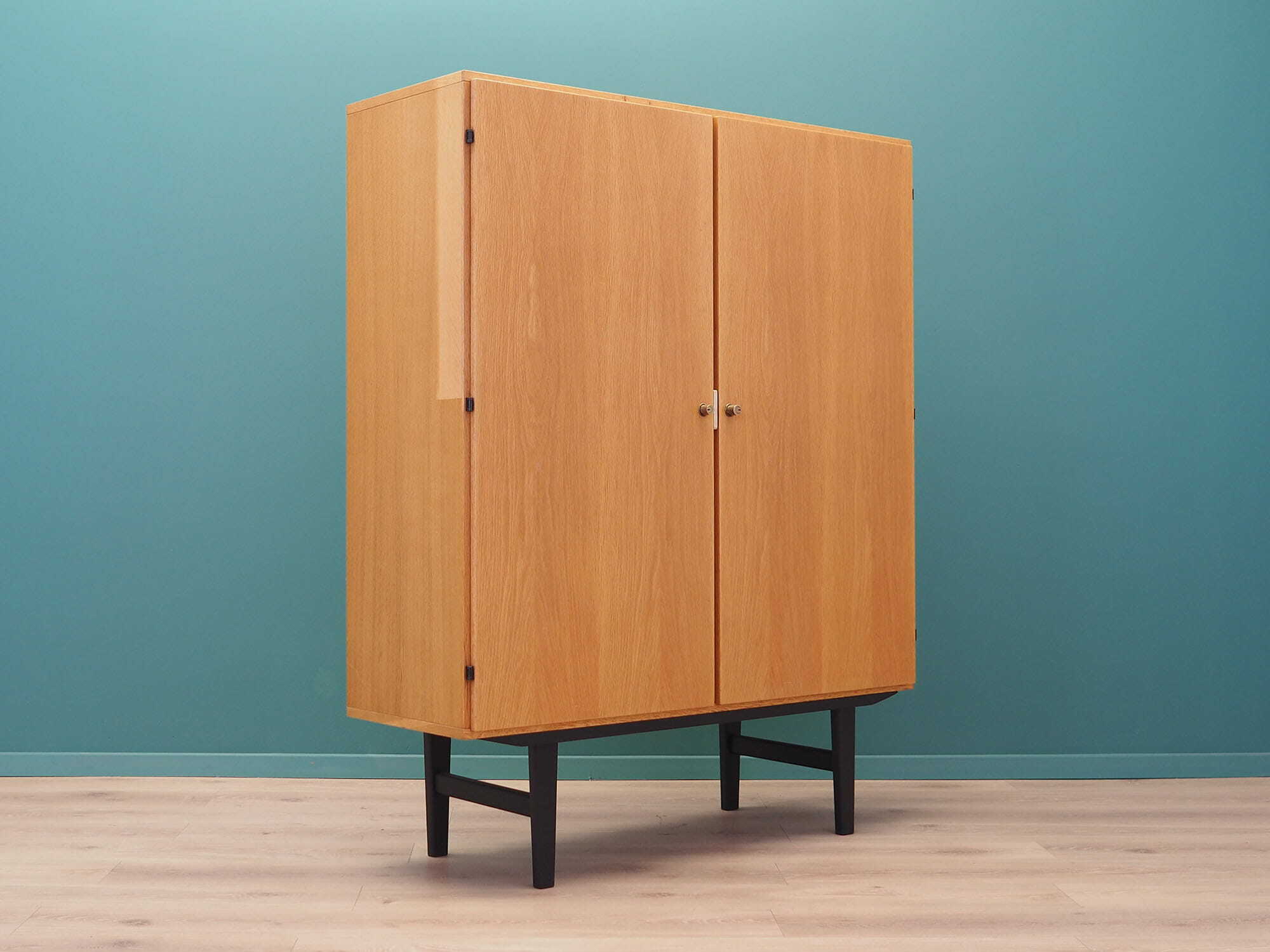 Vintage wardrobe ash wood brown 1970s 4