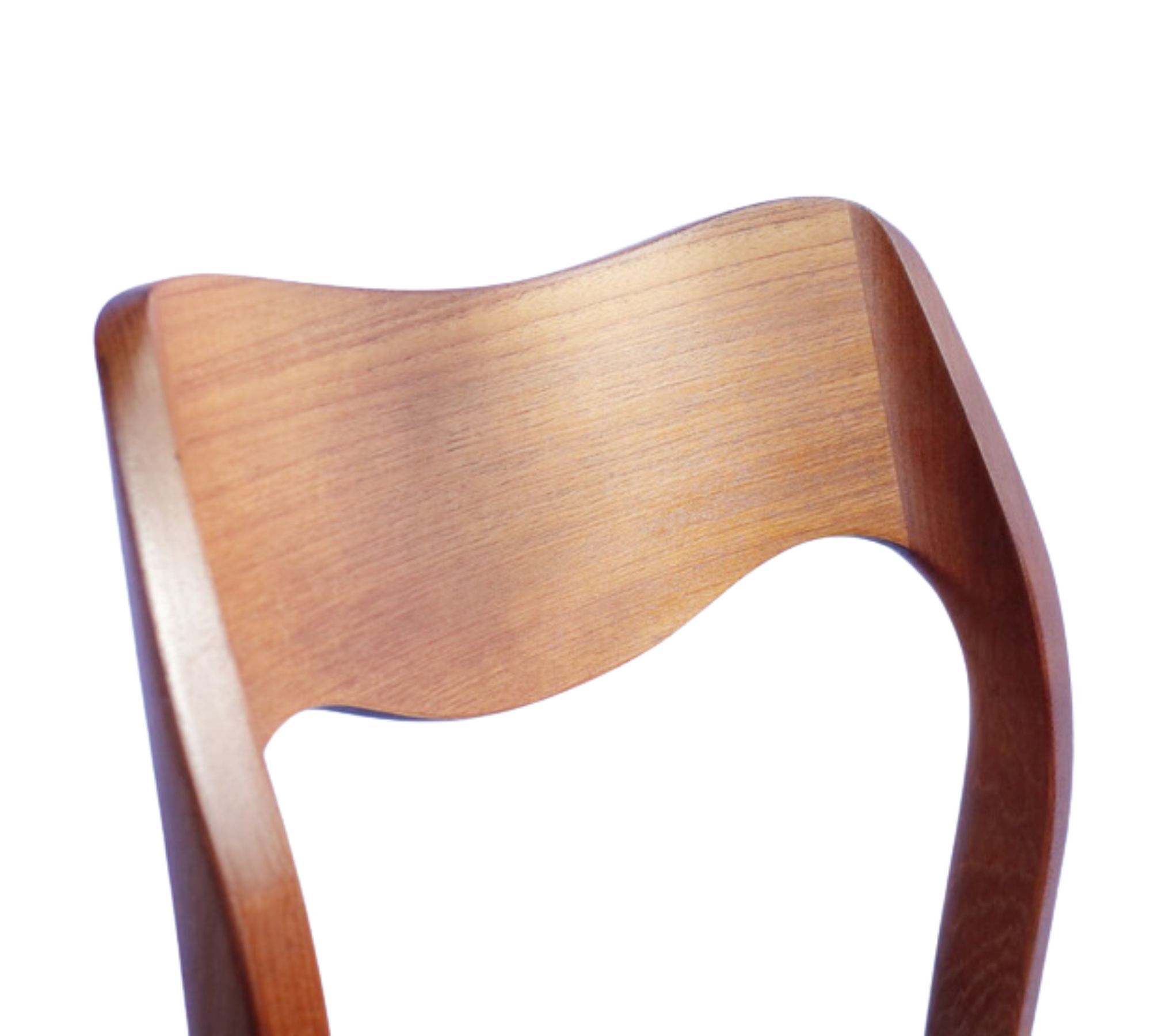 4x Dänische Teak Stühle Modell 71 Braun 8