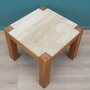 Vintage side table oak wood stone brown 1970s 4