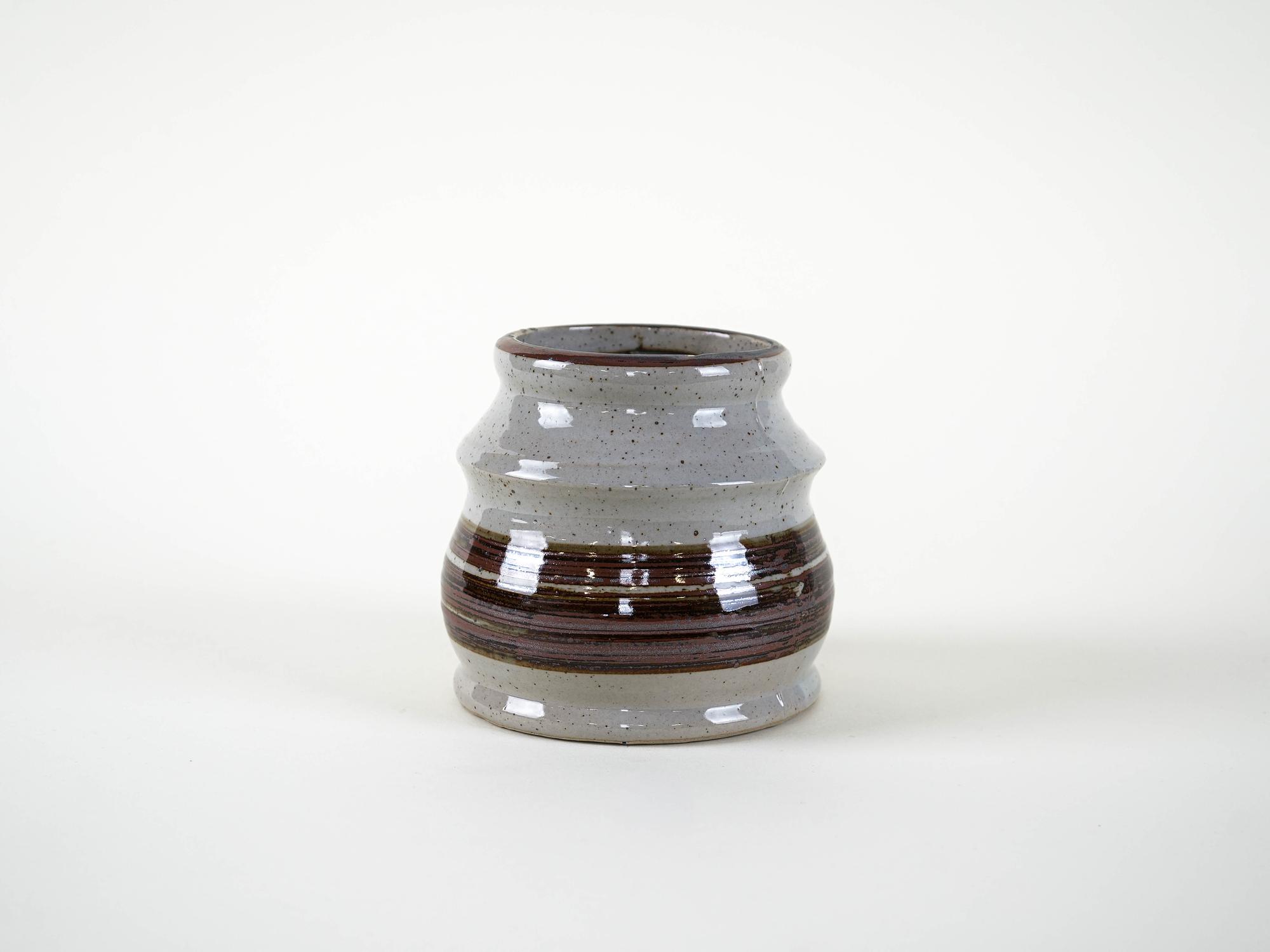 Ceramic Vase Grey 1960s 2