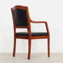 Chair Wood Leather Black 1970s 5