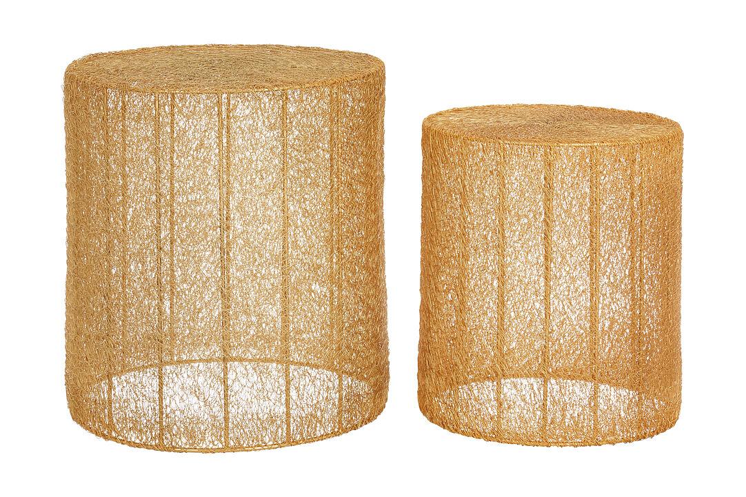 2x Templar Side Table Iron Gold 0