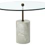 Side table Marble Glass White 0
