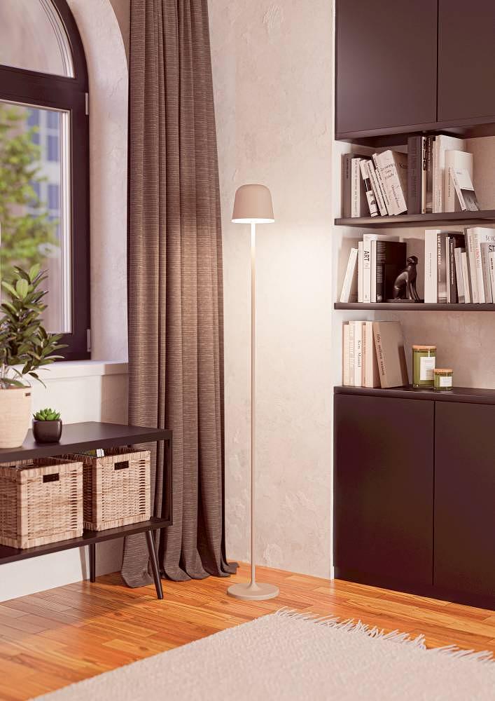 LED-Stehleuchte Mannera Stahl Kunststoff Sand Weiß 4