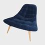 Elton Armchair Velvet Lux Indigo 1