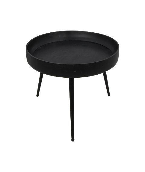 Ventura Runder Beistelltisch Mangoholz Metall ø50cm 2