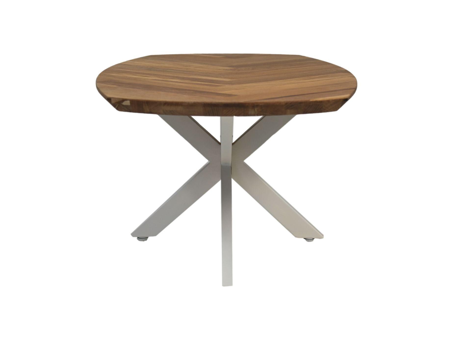 Fishbone Couchtisch Eiche Metall 3