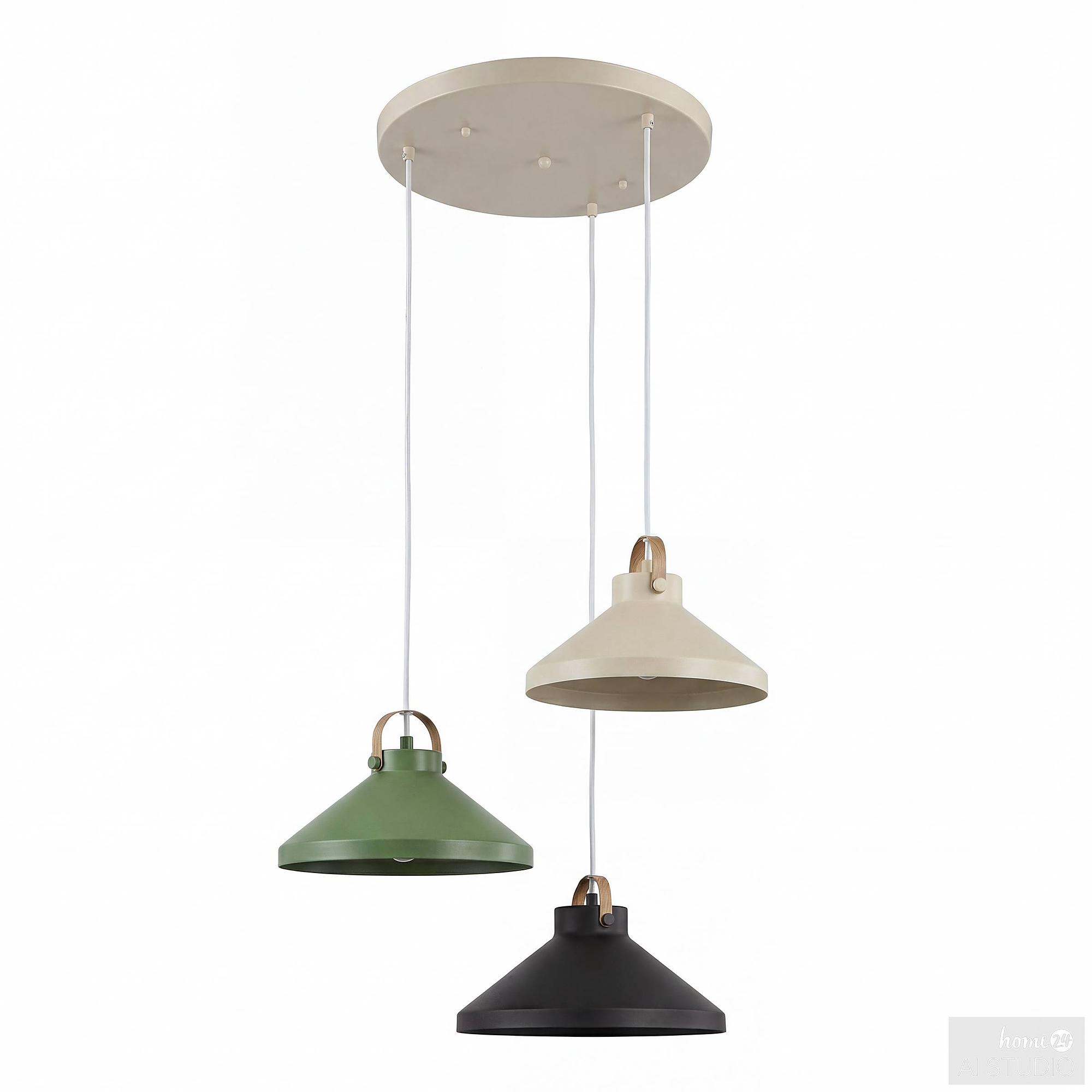 Pendant light Juval 3-light iron 4