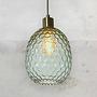 1-Flame Venice Type A Pendant Lamp Glass Green Gold 0