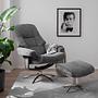 La Para Relaxsessel mit Hocker Microfaser Grau 2