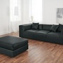 Sam Sofa 3-Sitzer Leder Schwarz 2