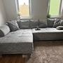 Sentina Ecksofa mit Rückenkissen Grau 0