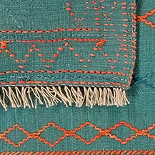 Kilim Gashgai Teppich Wolle Blau 4