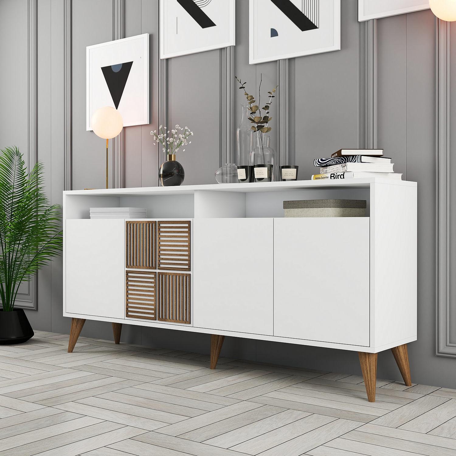 Milan Sideboard Weiß 160cm 1