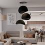3-Flammig Wabi Sabi Kanso Beams Pendelleuchte Schwarz 0