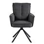 2x Drehbarer Armlehnenstuhl SALVIN Dunkelgrau 1