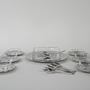 Dessert-Set Edelstahl Silber 1970er Jahre 2