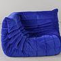 Togo corner sofa velvet cobalt blue 1