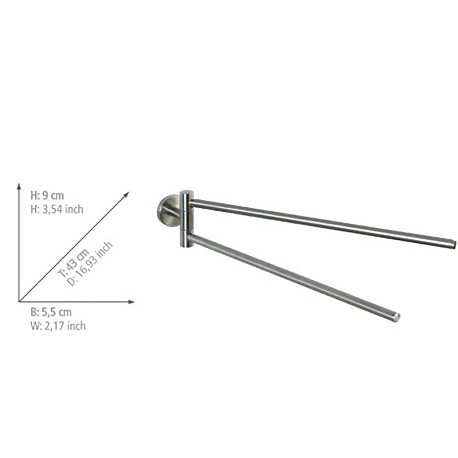 Towel holder Bosio stainless steel matte 2