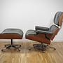 Eames Lounge Chair XL & Ottoman Leather Umbragray 1