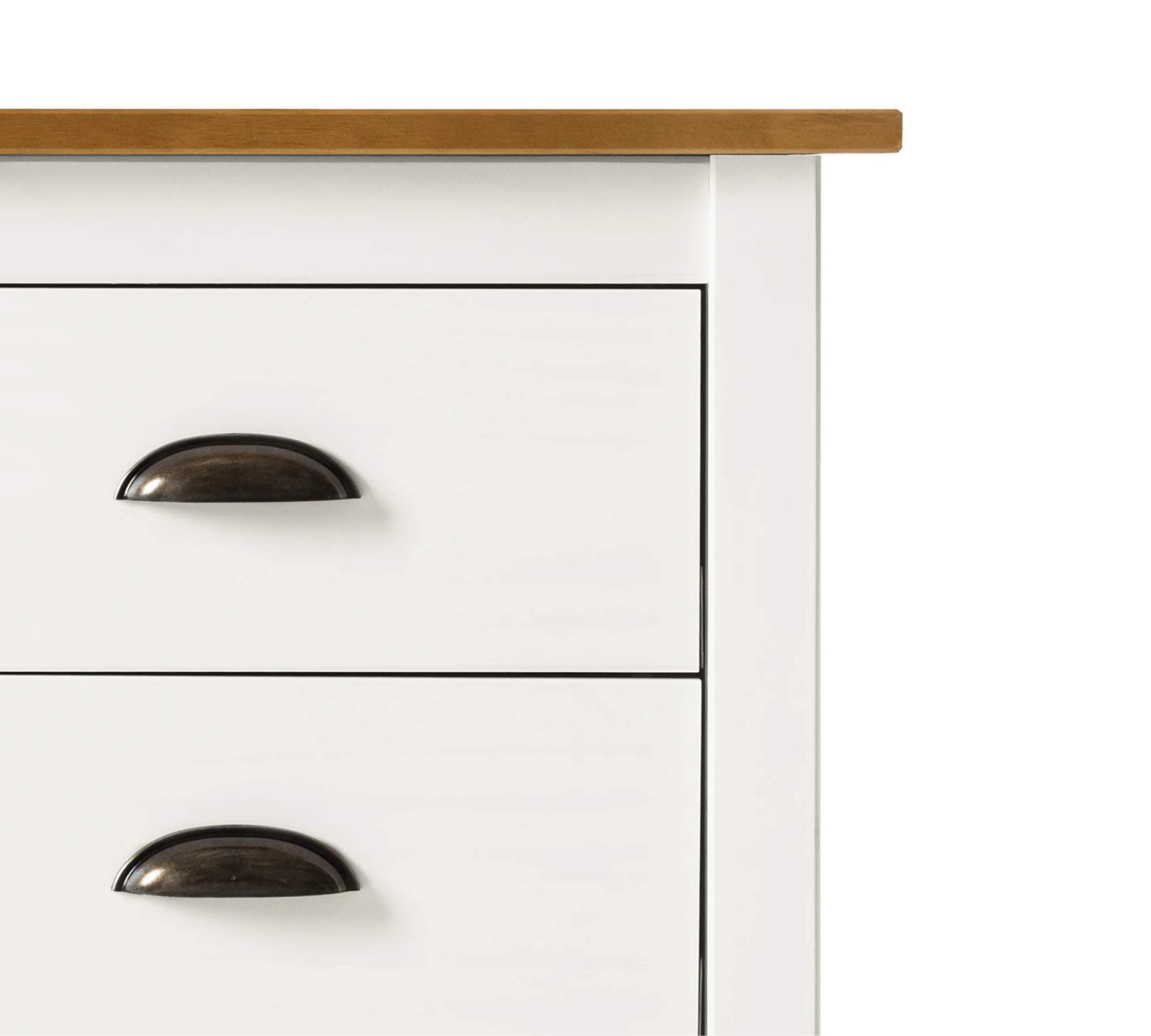Schreibtisch Massivholz Weiß 4