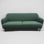 Lupo Sofa 3-Sitzer Eschenholz Orleans 59 Dunkelgrün 0