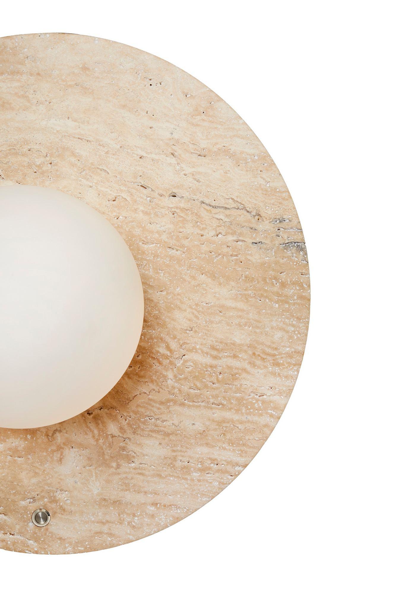 Tor-Nun-D Wandleuchte Travertin Creme 6